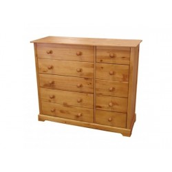 Baltic 5+5 Drawer Chest, Antique Pine Finish, Contemporary Style