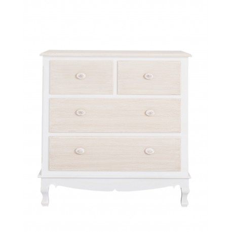 Juliette 2+2 Drawer Chest, Shabby Chic Look, Solid Pine, Painted Finish