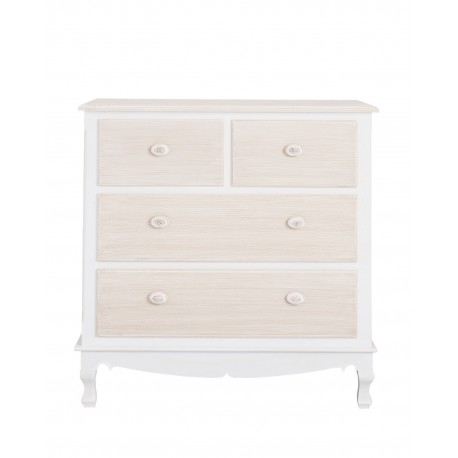 Juliette 2+2 Drawer Chest, Shabby Chic Look, Solid Pine, Painted Finish