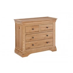 Worthing Solid American White Oak 2+2 Chest of Drawers