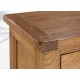 Dorset 2 Drawer Console Table, Drop Down Handles, Rounded Corners, American White Oak