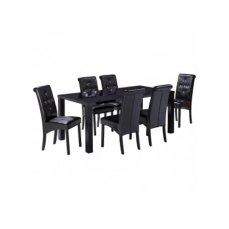 Monroe Large Dining Table, High Gloss Black