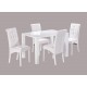 Monroe Medium Dining Table, High Gloss White