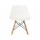 Orly White Round Table, Tapered Angled Legs, Retro Style