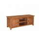 Dorset TV Stand/Unit, 2 Doors + Shelf, Subtle Round Corners, Oak Veneers And American White Oak