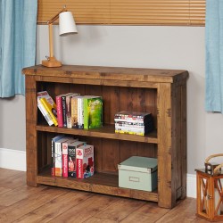 Heyford Rough Sawn Oak Low Bookcase