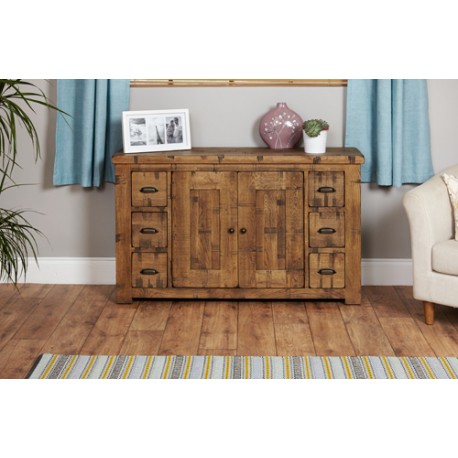 Heyford Rough Sawn Oak Six Drawer Sideboard