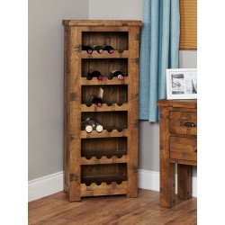 Heyford Rough Sawn Oak Tallboy Wine Rack