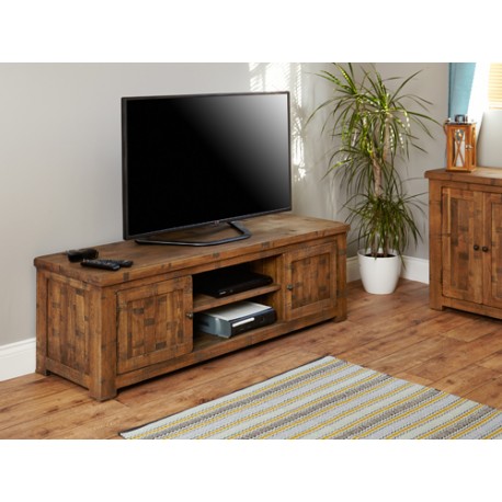 Heyford Rough Sawn Oak Widescreen Television Cabinet