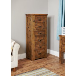 Heyford Rough Sawn Oak Tallboy (6 Drawer)