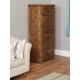 Heyford Rough Sawn Oak Tallboy (6 Drawer)