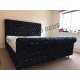 Sigma Divan Ottoman Crush Velvet BED FRAME, Upholstered Beds with Diamantaes. Discounted Beds.