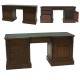 La Roque Twin Pedestal Computer Desk