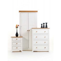 Capri Bedroom set of 3 Piece - Wardrobe, Chest of Drawers & Bedside Cabinet