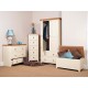 Jamestown Cream & Pine Trio Bedroom set - Wardrobe, Chest of Drawer & Bedside Cabinet