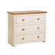 Jamestown Cream & Pine Trio Bedroom set - Wardrobe, Chest of Drawer & Bedside Cabinet