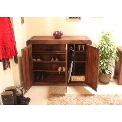 Shiro Walnut Extra Large Shoe Cupboard