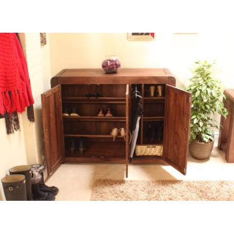 Shiro Walnut Extra Large Shoe Cupboard