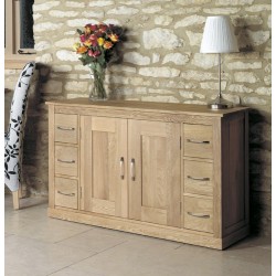 Mobel Oak Six Drawer Sideboard