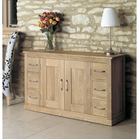 Mobel Oak Six Drawer Sideboard