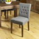 Walnut Upholstered Dining Chair - Slate (Pack Of Two)