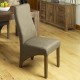 Walnut Full Back Upholstered Dining Chair - Chocolate (Pack Of Two)