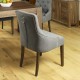 Walnut Accent Upholstered Dining Chair - Stone (Pack Of Two)