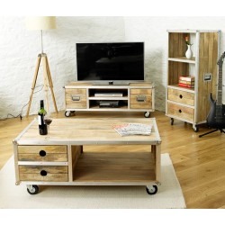 Roadie Chic Open Coffee Table (with drawers)