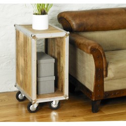 Roadie Chic Lamp Table / Bedside Table (open)