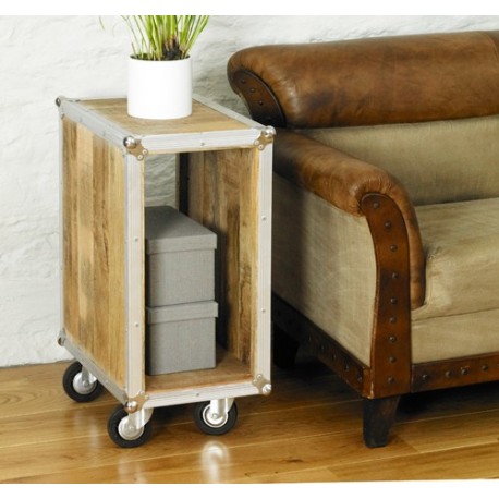 Roadie Chic Lamp Table / Bedside Table (open)