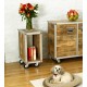 Roadie Chic Lamp Table / Bedside Table (open)