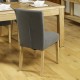 Oak Upholstered Dining Chair - Slate (Pack Of Two)