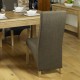 Oak Full Back Upholstered Dining Chair - Chocolate (Pack Of Two)