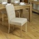 Oak Flare Back Upholstered Dining Chair - Biscuit (Pack Of Two)