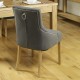 Oak Accent Upholstered Dining Chair - Stone (Pack Of Two)