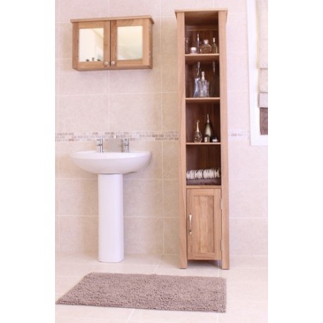 Mobel Oak Wall Mounted Bathroom Cabinet (Large)