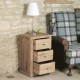 Mobel Oak Three Drawer Lamp Table