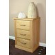 Mobel Oak Three Drawer Lamp Table