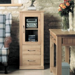 Mobel Oak Hi-Fi Cabinet