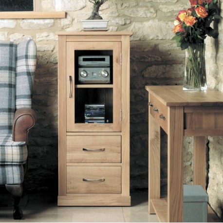 Mobel Oak Hi-Fi Cabinet