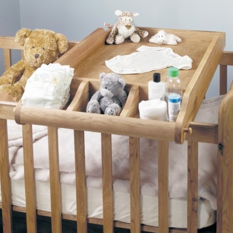 Amelie Oak Cot-Top Baby Changer