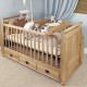 Amelie Oak Cot-Top Baby Changer