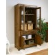 Mayan Walnut Large Glazed Bookcase