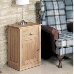 Mobel Oak One Door one Drawer Lamp Table