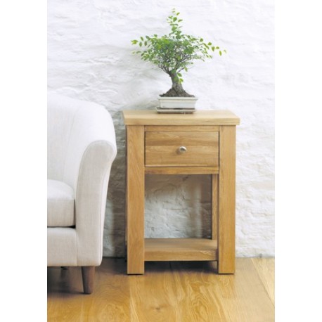 Aston Oak One Drawer Lamp