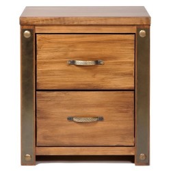 Forge 2 Drawer Bedside Cabinet 