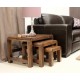 Shiro Walnut Nest of 3 Coffee Tables